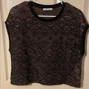 Zara Black and gold knit top